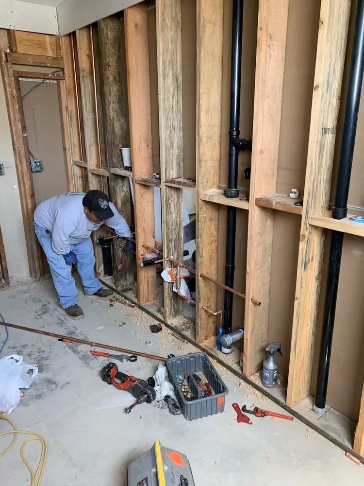 Commercial rough-in plumbing for Water Heater Replacement in Buckshutem